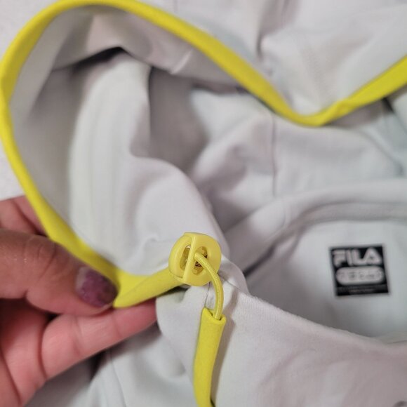 Fila Women's Funnel Neck Moisture Wicking Active Training Hoodie Gray Size Small - Picture 8 of 12